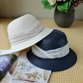 草帽女夏天小禮帽文藝日系不規則漁夫盆帽防曬遮陽帽沙灘帽子春秋