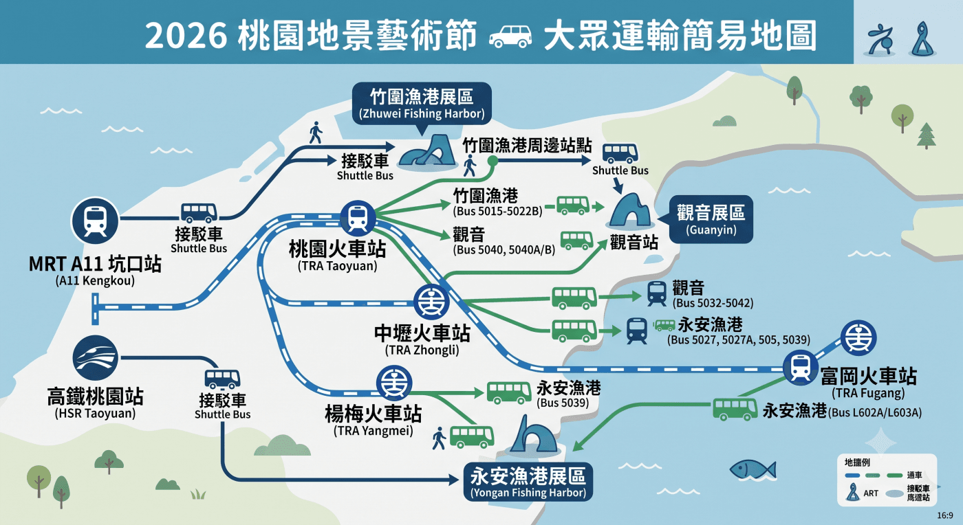 2026桃園地景藝術節攻略|「珍珠海岸」雙漁港一日遊!交通、72件必看作品、路線一次收錄 4 桃園地景藝術節